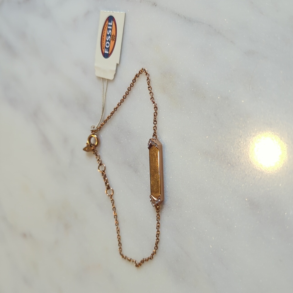 Fossil Chevron Gold Bracelet